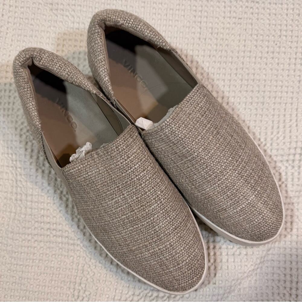 Vince Linen Warren Linen Slip-on Sneaker Platform Comfort Office Casual Wear 9